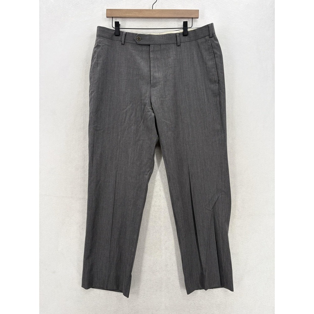 Brooks Brothers Madison Dress Pants Mens 37x30 Gray Wool Classic Lined Business
